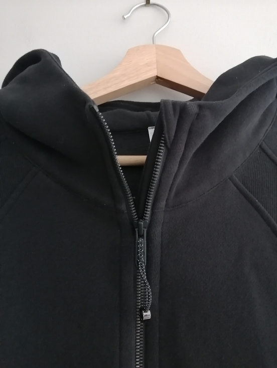 Lululemon Scuba Oversized Full Zip Hoodie Black Cropped Boxy Fit XL/XXL - Picture 7 of 15